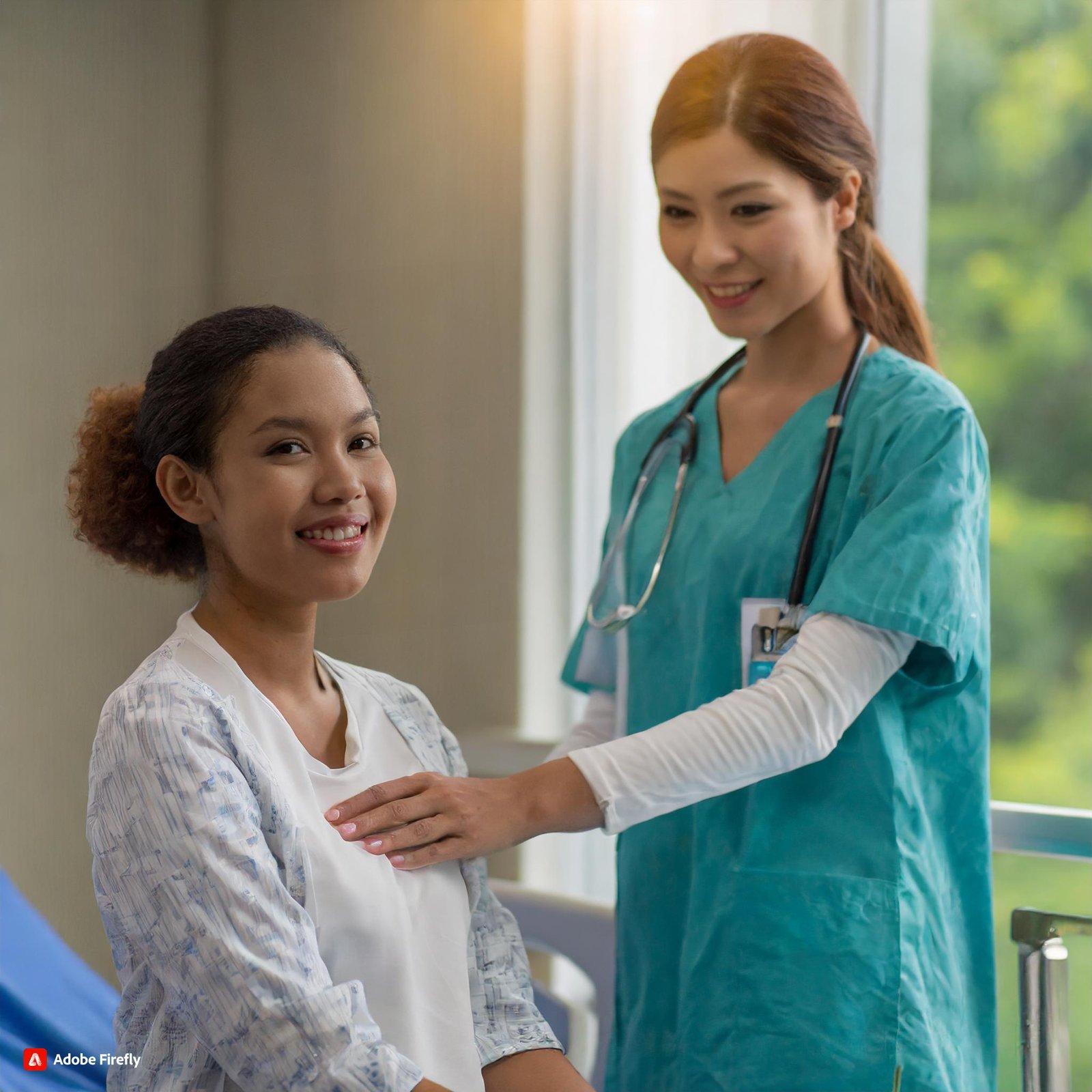 Firefly Image of a person in hospital getting take cared because of health insurance and financial p